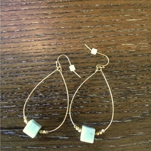 Ranchers Wife gold and sea green earrings